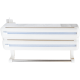 Suport triplu de bucatarie pentru rola de hartie, folie de aluminiu si folie alimentara, alb, din plastic, 36.2 x 12 x 6.5 CM